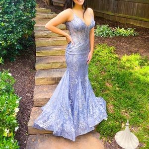 3675 - Jovani Beaded Mermaid Long Dress